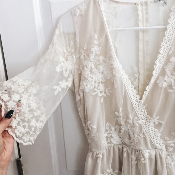 Charlotte Russe Pants - Beautiful Lacey cream romper 🌞
